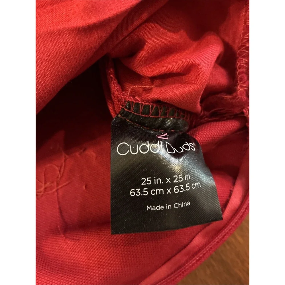 2 Cuddl Duds Cable Knit Sweater Pillow Cover Sham Red 24